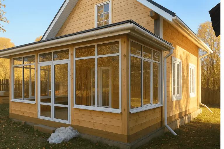 Пвх окна на веранду белого цвета 