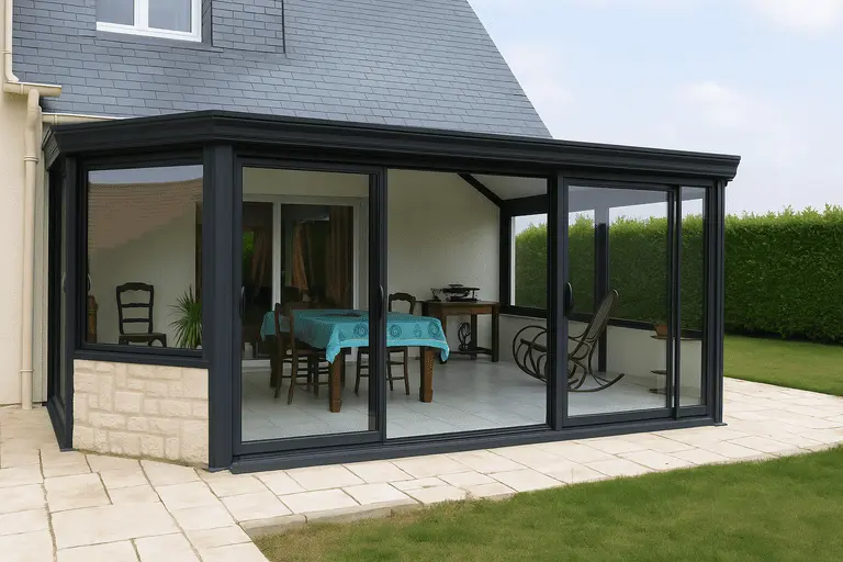 Остеклили веранду PSK/HS-порталом