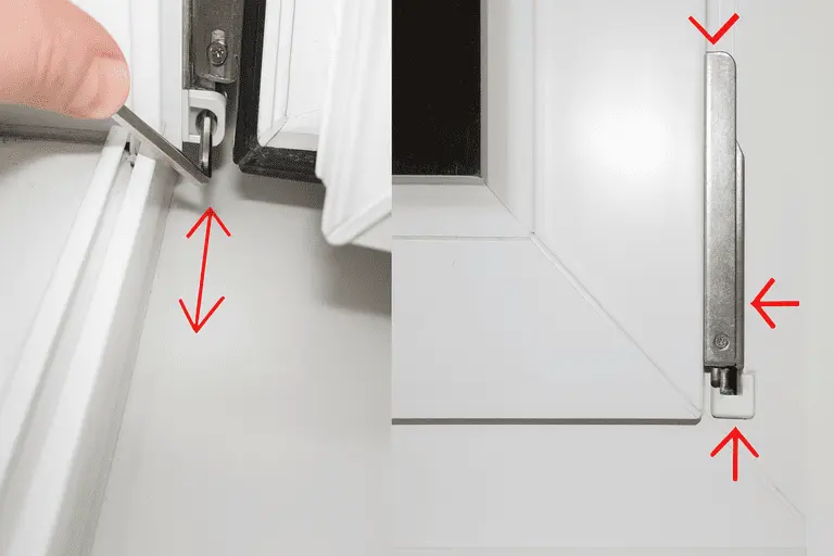 Регулировка пластикового окна шестигранником: настройка высоты створки и прижима с помощью винтов на петлях