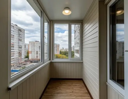 Остекление балкона пластиковыми рамными системами фото