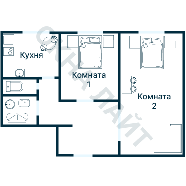 Остекление планировки 4825 Брежневки