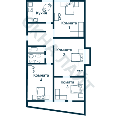 Остекление планировки 4900 Брежневки