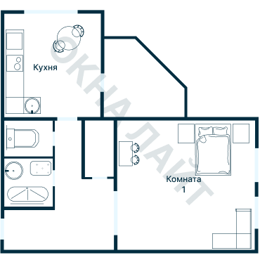 Остекление планировки 2087 дома ГМС-2001