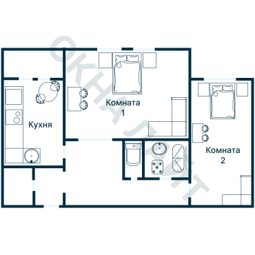 Остекление планировки 2108 дома ГМС-2001
