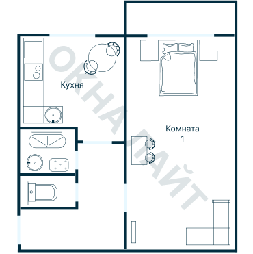 Остекление планировки 1438 Хрущевки