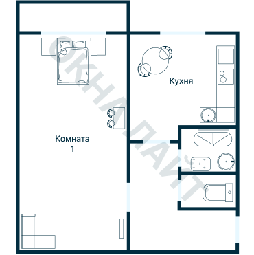 Остекление планировки 1451 Хрущевки