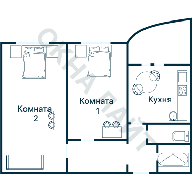 Остекление планировки 1501 Хрущевки