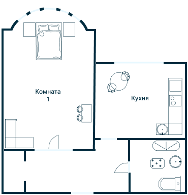 Остекление планировки 2163 дома И-155
