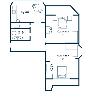 Остекление планировки 2165 дома И-155