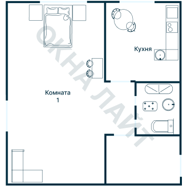 Остекление планировки 1061 дома I-335