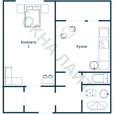 Остекление планировки 1147 дома I-447