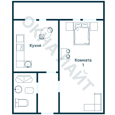 Остекление планировки 2464 дома И-491А