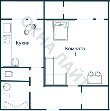 Остекление планировки 1163 дома I-510