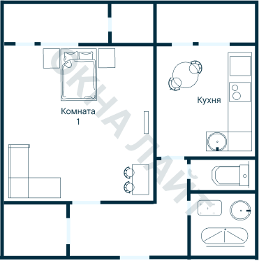 Остекление планировки 1168 дома I-510