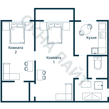 Остекление планировки 1188 дома I-510