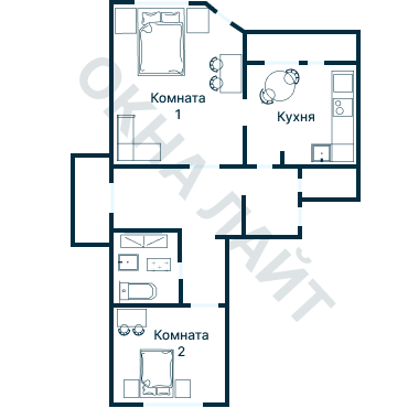Остекление планировки 1193 дома I-510