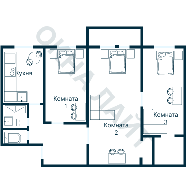 Остекление планировки 1195 дома I-510