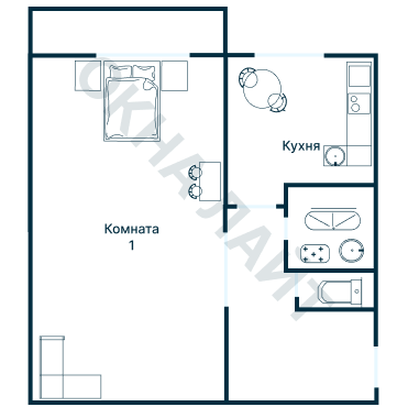 Остекление планировки 1288 дома I-511