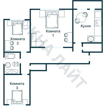 Планировка 1300