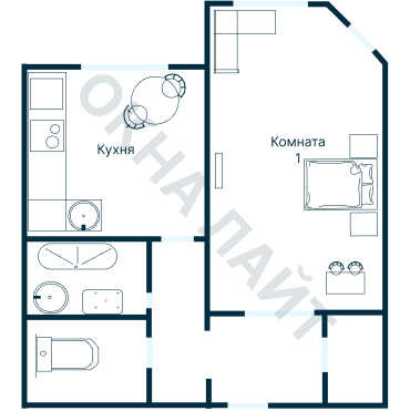 Остекление планировки 1312 дома I-511
