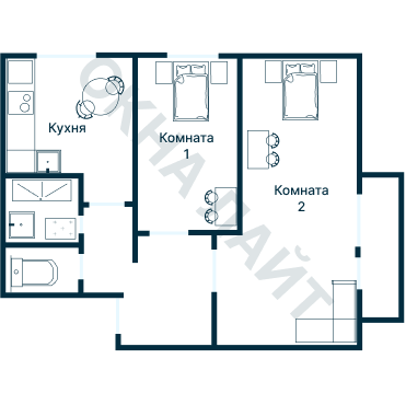 Остекление планировки 1316 дома I-511