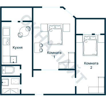 Остекление планировки 1329 дома I-511