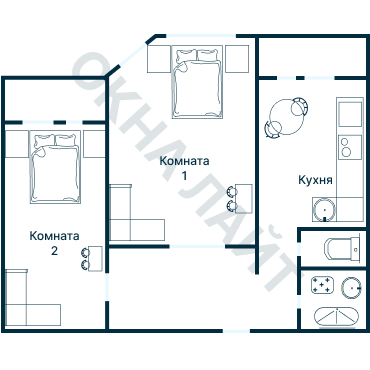 Остекление планировки 1335 дома I-511
