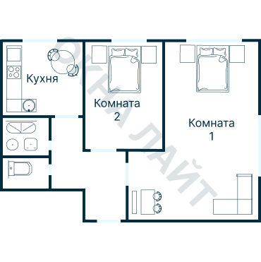 Остекление планировки 1239 дома I-511/9