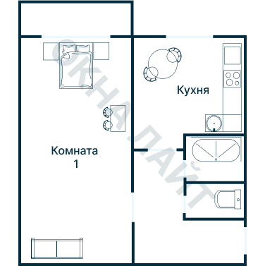 Остекление планировки 1451 дома I-515