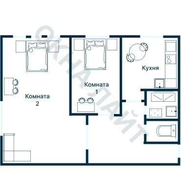 Остекление планировки 1467 дома I-515