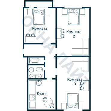 Остекление планировки 1425 дома I-515/9ЮЛ