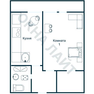Остекление планировки 2494 дома И-522