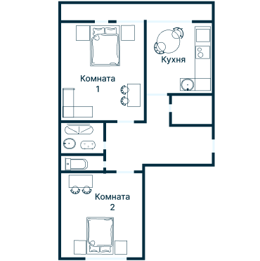 Остекление планировки 2508 дома И-522