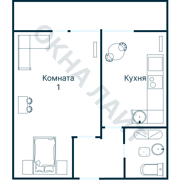 Остекление планировки 2529 дома И-700