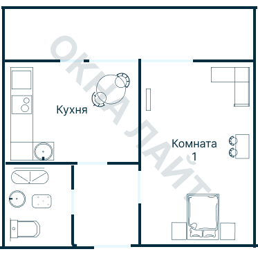 Остекление планировки 2533 дома И-700