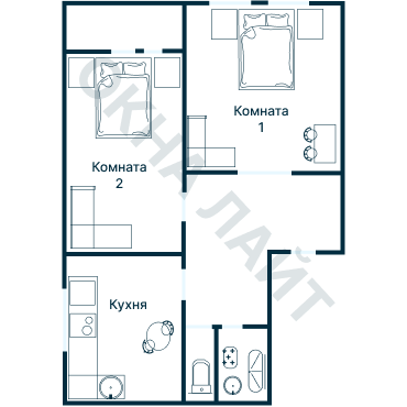 Остекление планировки 2063 дома Айсберг