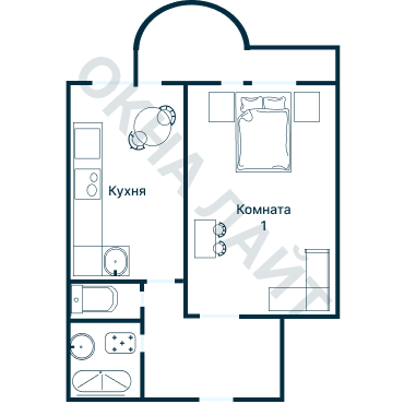 Остекление планировки 2067 дома Айсберг