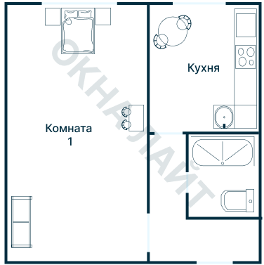 Остекление планировки 1508 дома II-01