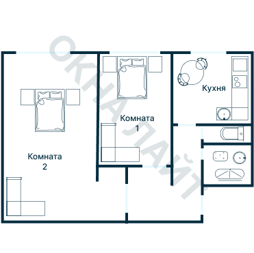 Остекление планировки 1519 дома II-02
