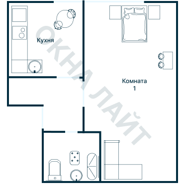 Остекление планировки 1527 дома II-04