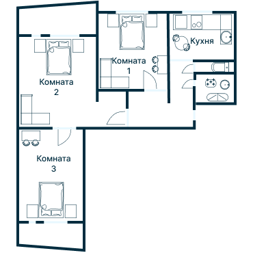 Остекление планировки 1533 дома II-04
