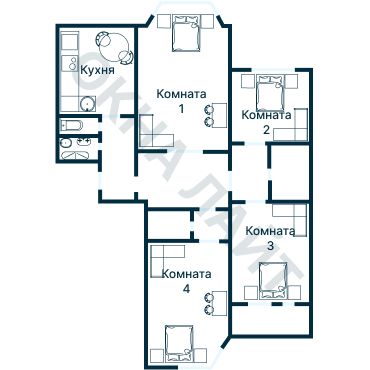 Остекление планировки 1574 дома II-05