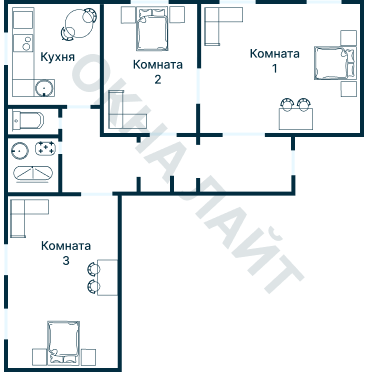 Остекление планировки 1580 дома II-05