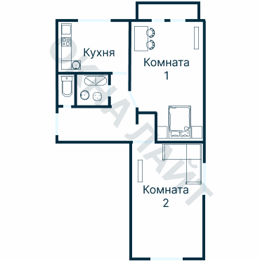 Остекление планировки 1604 дома II-14