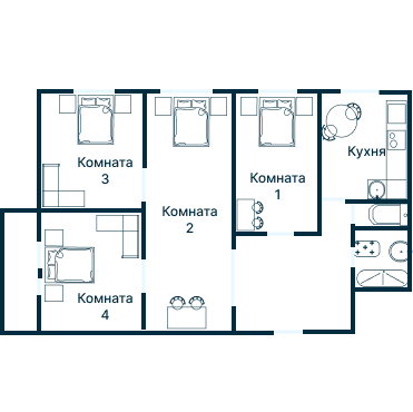 Остекление планировки 1715 дома II-18