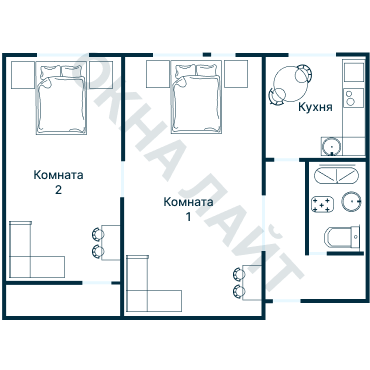 Остекление планировки 1730 дома II-18