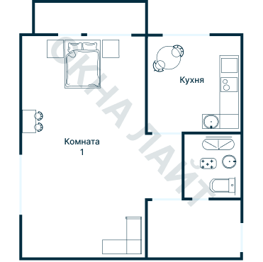 Остекление планировки 1710 дома II-18/12