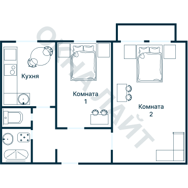Остекление планировки 1751 дома II-28