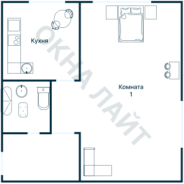 Остекление планировки 1772 дома II-29