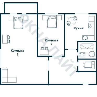 Остекление планировки 1800 дома II-29
